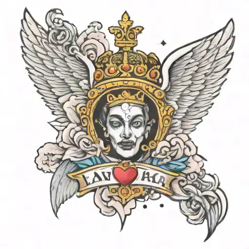 Jakarta With Angel Wings And A Crown