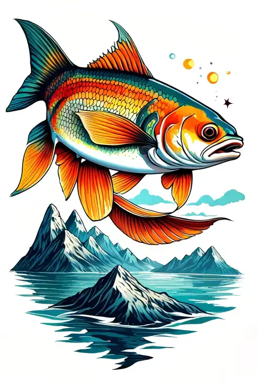 Fish And Mountains Inside