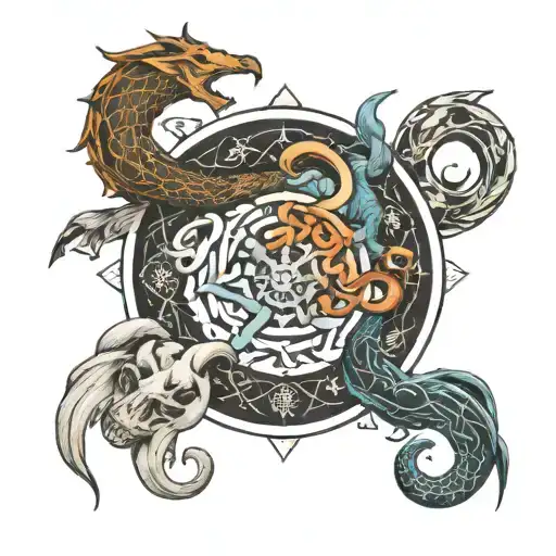 Zodiac Sign Intertwined