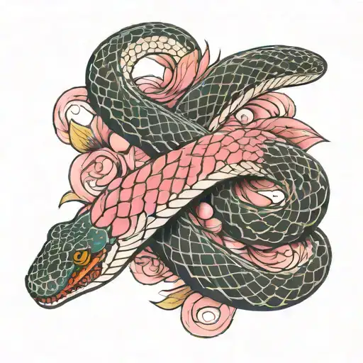 Pink Snake Around The Arm Sleeve
