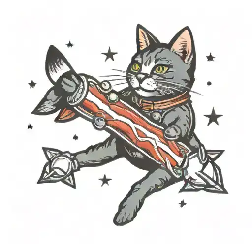 Bacon And Cat In Space