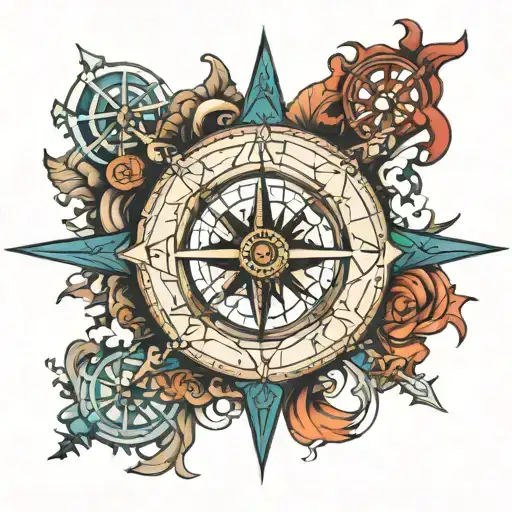 Nautical Compass Cross
