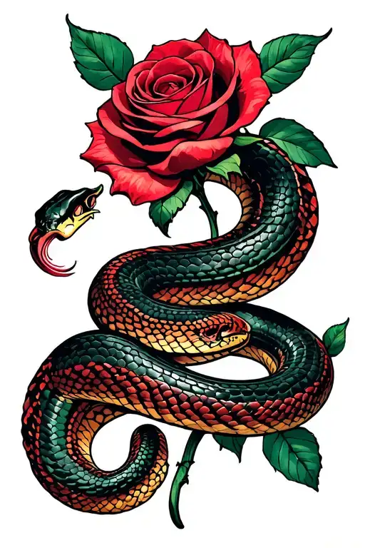 Snake And A Rose