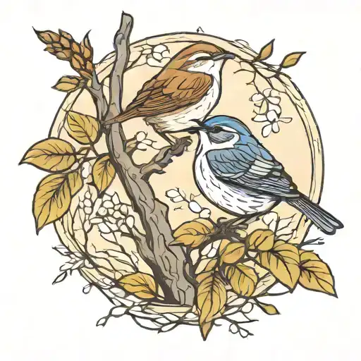 Wren And Willow Tree