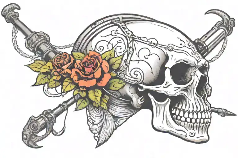 Skull Ans Fishing Rod