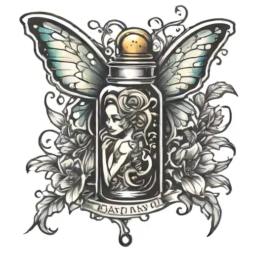 Dead Fairy In A Bottle