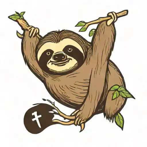 Sloth With Birthdate 13 April 2002 -20Th July 2024 In Memory Of My Late Sister