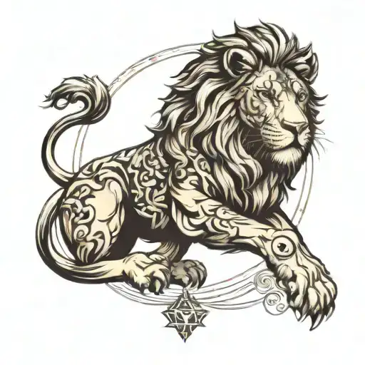 Book With The Astrological Symbol Of The Lion On The Front And An E On The Edge
