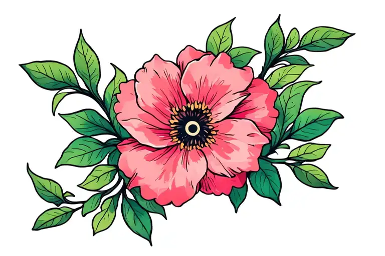 Flower Vine With Leaves