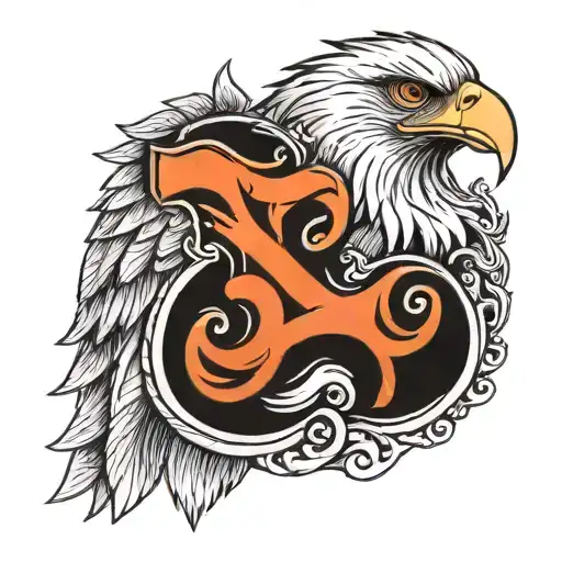 S Letter In Eagle Chest