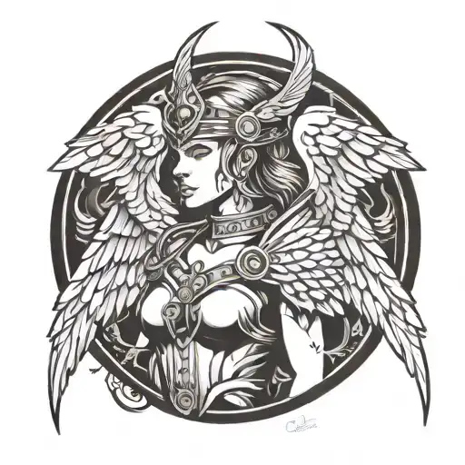 Valkyrie Black And White