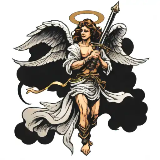 Angel Holding A Sword