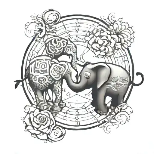 Elephant Globe Travel Gemini Yin And Yang