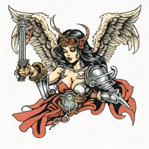 Sexy Female Warrior Angel