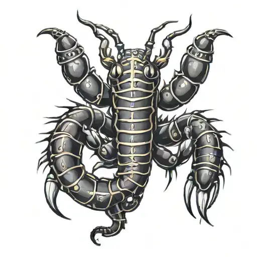 Scolopendra In Black