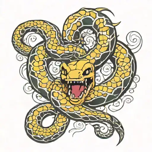 Snake Uroboros With Ikar