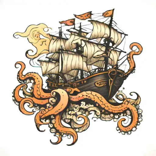 Ship With Octopus