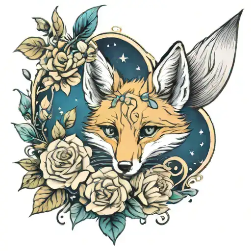 The Little Prince Rose Fox Stars Birds