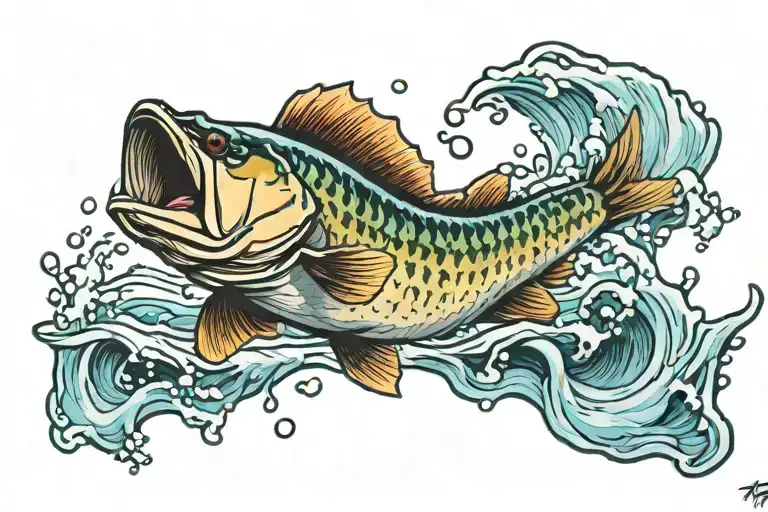 Bass Jumping Out Of The Water