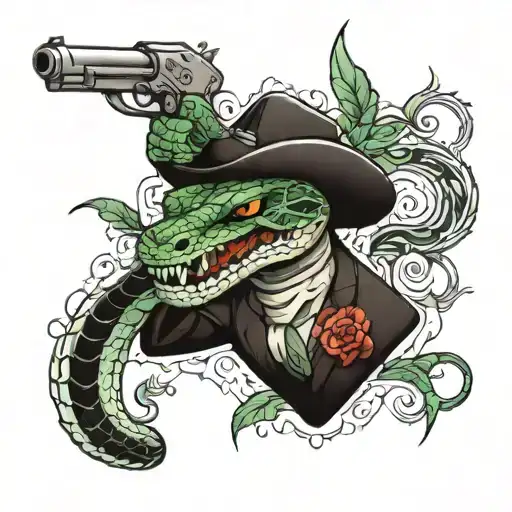 Snake And Gun