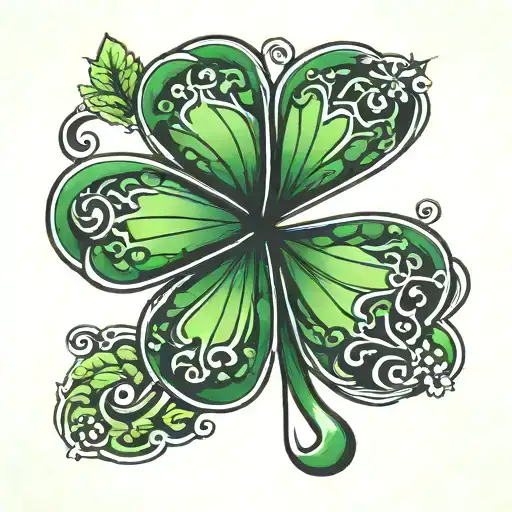 4 Leaf Clover With A J