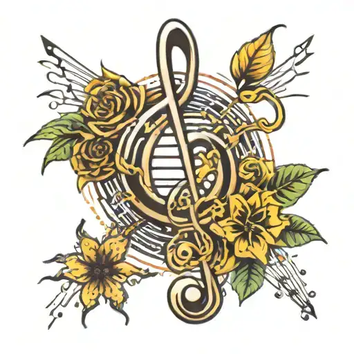 Music Notes Radial Symmetry