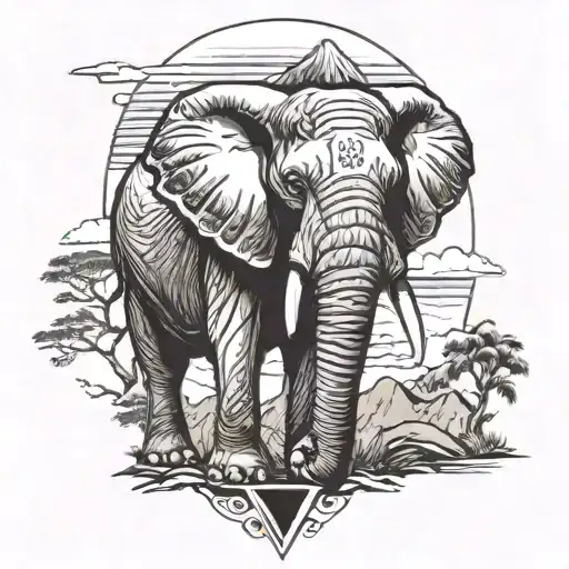 Kilimanjaro With Elephant Head