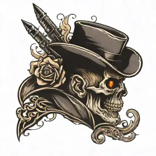 A Shadowed Gangster Tattoo To Cover The Arm