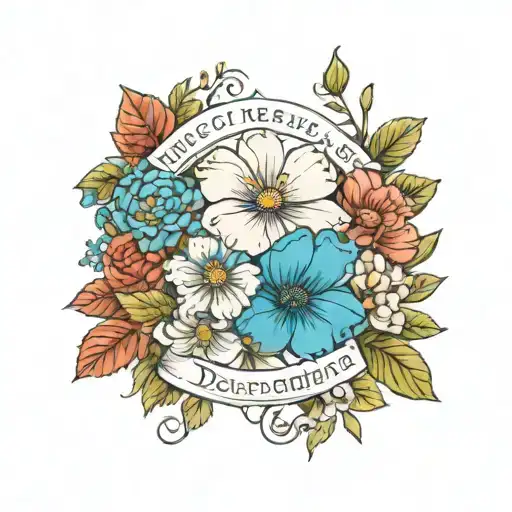 December Birth Flowers With Name Written