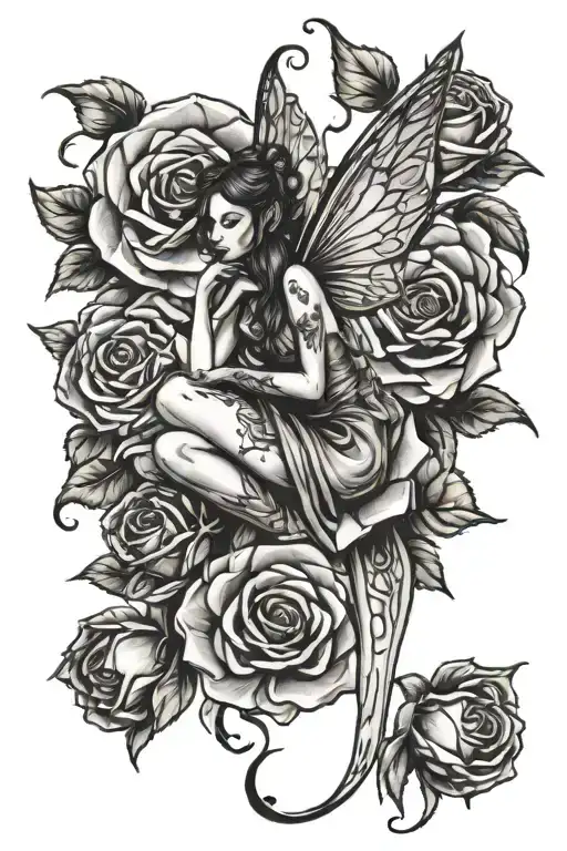 Fairy Sitting On A Rose