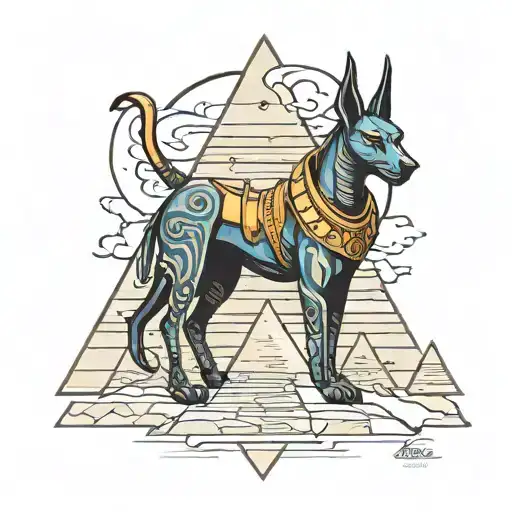 Egyptian Gods Pyramids Anubis