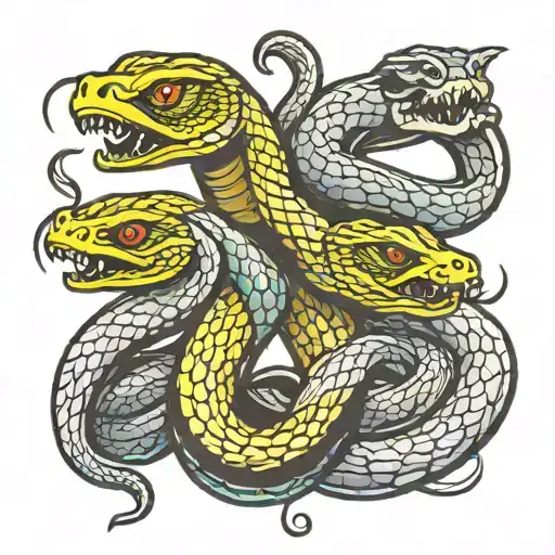 Three Headed Snake With Mask