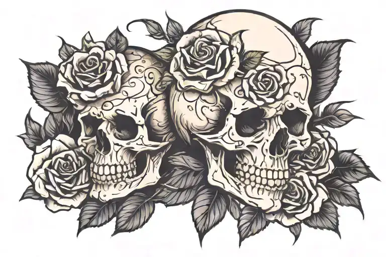 Skull And Rose