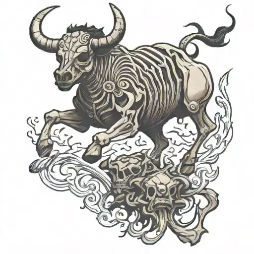 Skeleton Bull Riding