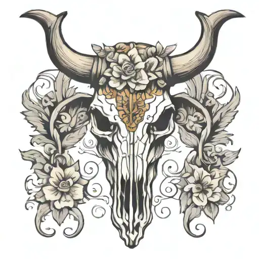 Longhorn Bull Skull Fyfg