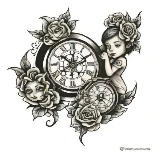 Son And Daughter Time Piece