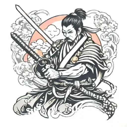 A Samurai With A Sword