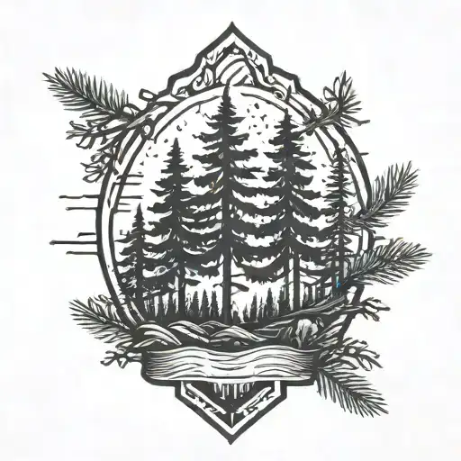 Pine Tree Forest Crest