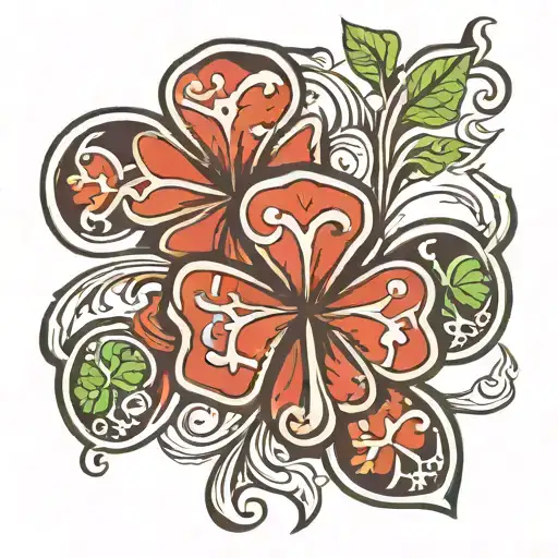 Confederit Flag Clover Leaf