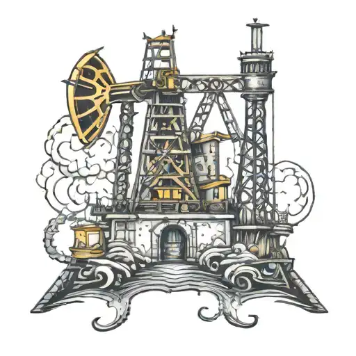 Religious And Oil Rig
