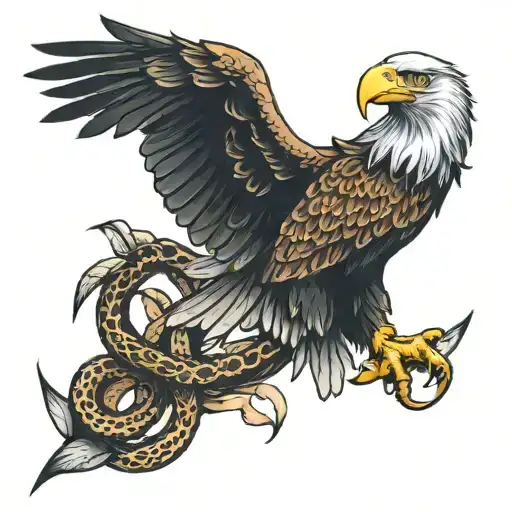 Eagle And Snake Wrapping
