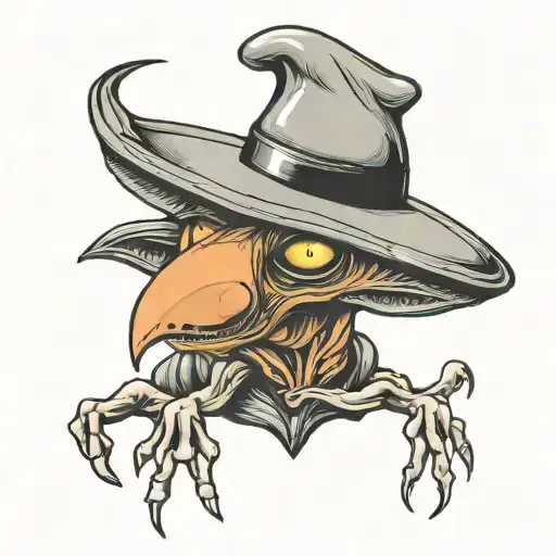 Alien In Ufo Wearing A Fedora