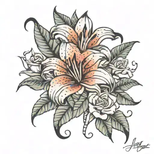 Tiger Lilly's With Roses