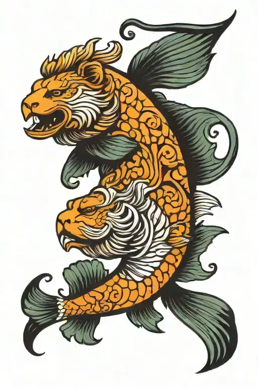 Fish In The Shape Of A Leo Symbol Incorporated