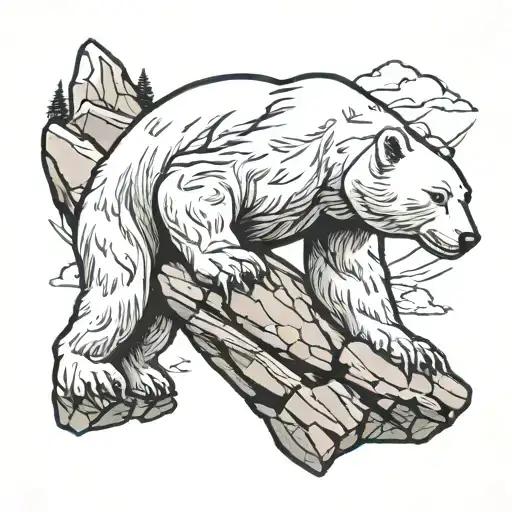 Polar Bear Rock Climbing