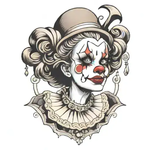 Female Clown Circus Funfair