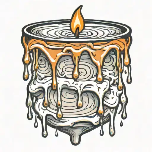 Melting Candle Wax Dripping
