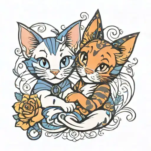 Disney Cats Intertwined