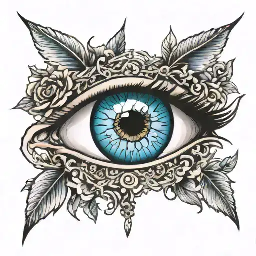 Emo Tattoo Around Blue Eye
