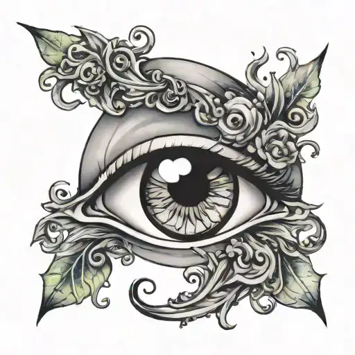 Moon Tattoo Around Eye